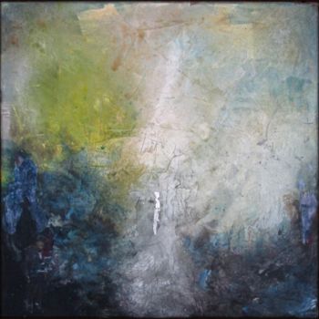 Painting titled "Chemin de traverse" by Aurélie Salvaing, Original Artwork, Acrylic
