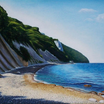 Peinture intitulée "Nationalpark Jasmund" par Leo Windeln, Œuvre d'art originale, Huile