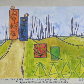 Painting titled "The Artist & His Wi…" by Gerald Shepherd F.F.P.S., Original Artwork, Oil