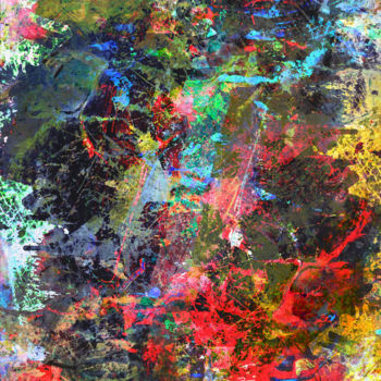 Arts numériques intitulée "Controlled Chaos I" par Barry Farley Visual Arts, Œuvre d'art originale, Peinture numérique Monté…