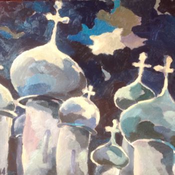 Pintura titulada "Domes" por Larisa Kucherenko, Obra de arte original, Oleo