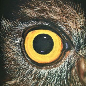Painting titled "An eye for an eye a…" by Allians, Original Artwork, Pastel