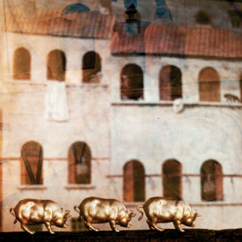 Digital Arts με τίτλο "Ai confini della ci…" από Andrea Pisano, Αυθεντικά έργα τέχνης, Ψηφιακή ζωγραφική