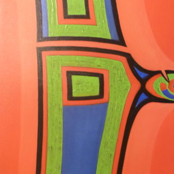 Malerei mit dem Titel "Geometrische Figur" von Urs, Original-Kunstwerk, Acryl