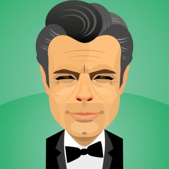 Digital Arts με τίτλο "Marcello Mastroianni" από Andrea Pisano, Αυθεντικά έργα τέχνης, Ψηφιακή ζωγραφική