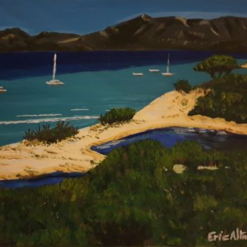 Peinture intitulée "ILE DE PORQUEROLES" par Eric Altmeyer, Œuvre d'art originale, Acrylique