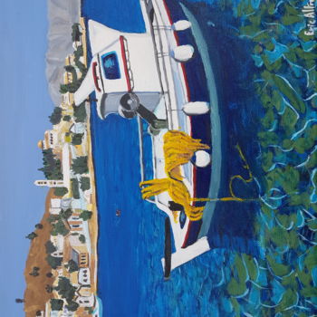 Peinture intitulée "ILE DE SYMI .LE PORT" par Eric Altmeyer, Œuvre d'art originale, Acrylique