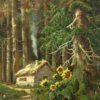 Painting titled "Lanscape with sunwl…" by Artur Karkovskiy, Original Artwork, Other