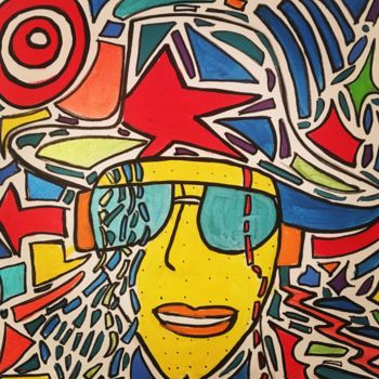 「michaeljacksonpopar…」というタイトルの絵画 Jyjaによって, オリジナルのアートワーク, アクリル
