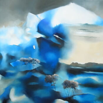 Peinture intitulée "Imaginaire d'Asie" par Martial Bidard, Œuvre d'art originale, Huile