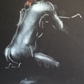 Peinture intitulée "nu2.jpg" par Alain Fortier, Œuvre d'art originale, Pastel