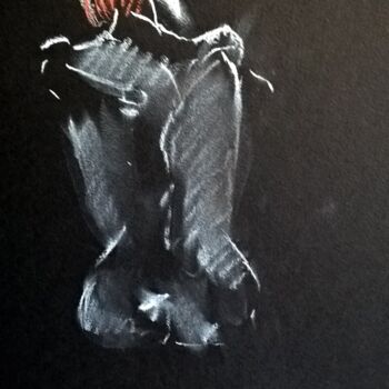 Peinture intitulée "Nu 4" par Alain Fortier, Œuvre d'art originale, Pastel