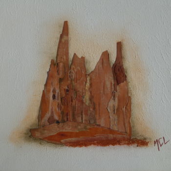 Collages intitulée "Pic O" par Martine Capdeville-Lacomme, Œuvre d'art originale