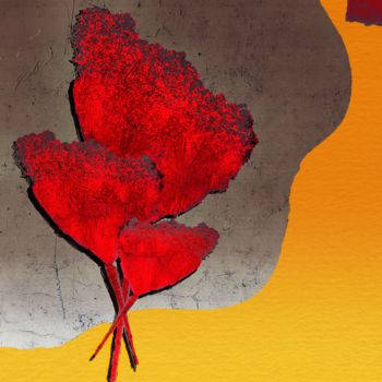 Digital Arts titled "Poppy at Evening" by Cila, Original Artwork, Digital Painting