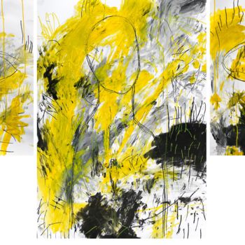 Painting titled "triptych" by Giulio Benatti, Original Artwork, Acrylic