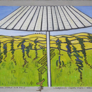 Ζωγραφική με τίτλο "Landscape Under Cov…" από Gerald Shepherd F.F.P.S., Αυθεντικά έργα τέχνης, Λάδι