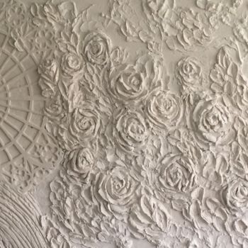 Sculptuur getiteld "vrije Bas-relief "D…" door Robert Haccuria, Origineel Kunstwerk, Gips