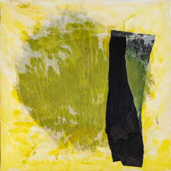 Schilderij getiteld "collage 6" door Elisabeth Laplante, Origineel Kunstwerk, Inkt