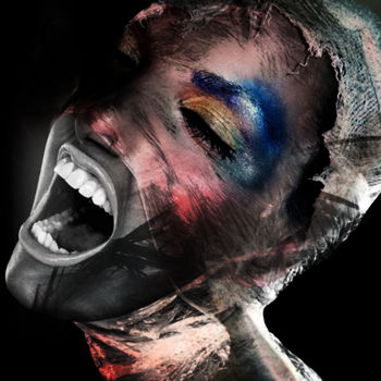 Digital Arts με τίτλο "Le cri" από Dodi Ballada, Αυθεντικά έργα τέχνης, Ψηφιακή ζωγραφική
