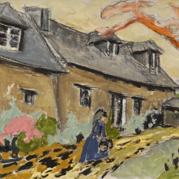 Peinture intitulée "Clos de Fougères (a…" par Dominique Bertrand, Œuvre d'art originale, Huile
