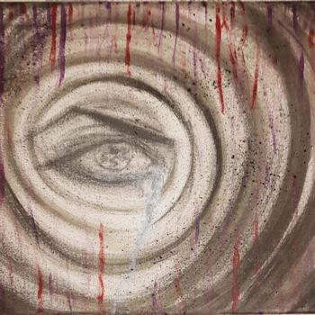 Painting titled "Colère et tristesse" by Marilyn, Original Artwork, Acrylic