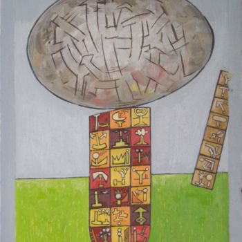Painting titled "Self Portrait With…" by Gerald Shepherd F.F.P.S., Original Artwork, Oil