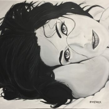 Painting titled "Regard de Brune N°33" by Philippe Metayer, Original Artwork, Acrylic