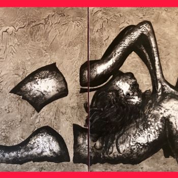 Schilderij getiteld "O-bad" door David Belo, Origineel Kunstwerk, Acryl