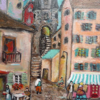 Malerei mit dem Titel "City" von Soffya, Original-Kunstwerk, Acryl