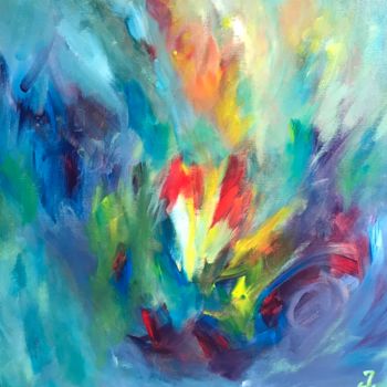 Malerei mit dem Titel "Coeur" von Isabelle Ny, Original-Kunstwerk, Acryl