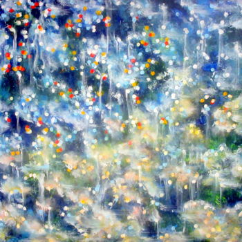 Peinture intitulée "festive-winter-days…" par Marianne Charlotte Mylonas-Svikovsky (Marlo), Œuvre d'art originale, Acrylique