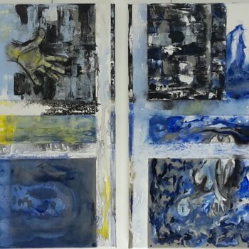 Malerei mit dem Titel "Ce que Guernica me…" von Isabelle Langlois, Original-Kunstwerk, Acryl