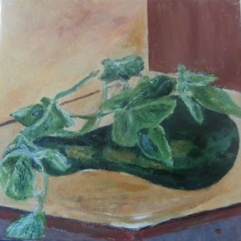 Peinture intitulée "LA COURGE" par Bernard Brizoul, Œuvre d'art originale, Huile