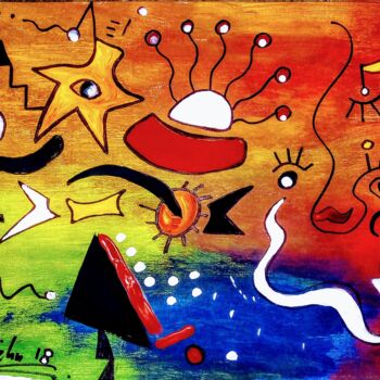 Painting titled "Sunset" by Georg Kiehn, Original Artwork, Acrylic