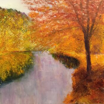 Peinture intitulée "Rive" par Anne Vignau, Œuvre d'art originale