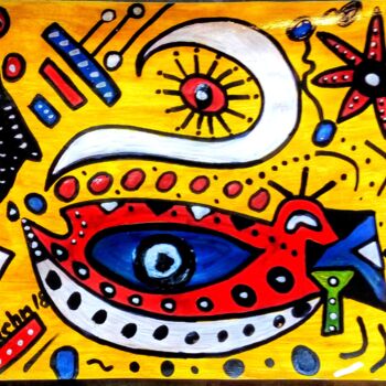 Painting titled "Waterworld" by Georg Kiehn, Original Artwork, Acrylic