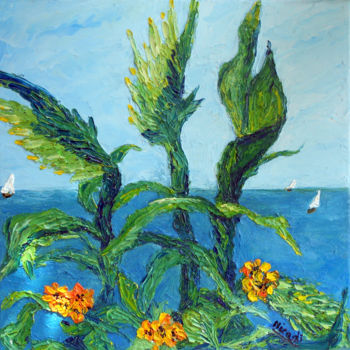 Malerei mit dem Titel "VERS D'AUTRES HORIZ…" von Nicodi, Original-Kunstwerk, Öl
