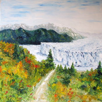 Peinture intitulée "LE PERITO MORENO" par Nicodi, Œuvre d'art originale, Huile