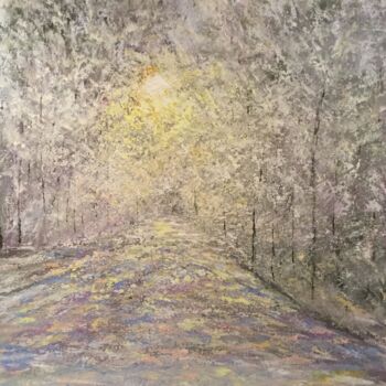 Peinture intitulée "Soleil pâle" par Anne Vignau, Œuvre d'art originale