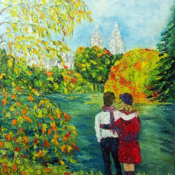 Peinture intitulée "LES AMOUREUX DE CEN…" par Nicodi, Œuvre d'art originale, Huile