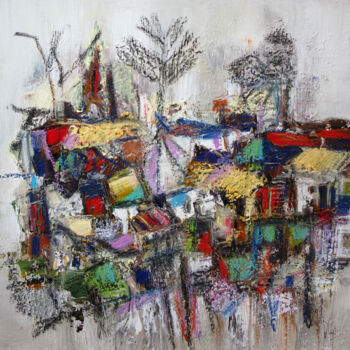 "Un agrément du temps" başlıklı Tablo Muriel Cayet tarafından, Orijinal sanat, Akrilik