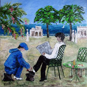Malerei mit dem Titel "LE PETIT CIREUR DE…" von Nicodi, Original-Kunstwerk, Acryl