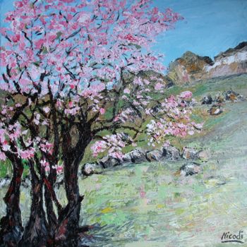 Peinture intitulée "LES AMANDIERS" par Nicodi, Œuvre d'art originale, Acrylique