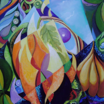 Peinture intitulée "les feux de la st-j…" par Martine Woellet, Œuvre d'art originale, Huile