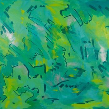 Peinture intitulée "Dreamscape 2: 28" x…" par Pamela Rys, Œuvre d'art originale, Acrylique
