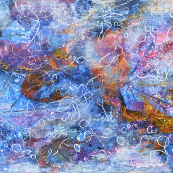 Peinture intitulée "dans ma bulle" par Nadine Flicourt (nafli), Œuvre d'art originale, Acrylique