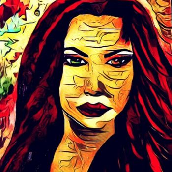 Digital Arts με τίτλο "femme sauvage au ch…" από Agl, Αυθεντικά έργα τέχνης