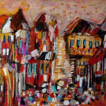 Peinture intitulée "Des couleurs avisées" par Muriel Cayet, Œuvre d'art originale, Acrylique