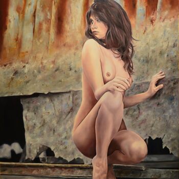 Painting titled "Cleopatra" by Istvan Cene Gal, Original Artwork, Oil