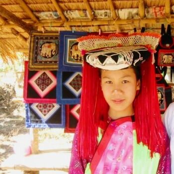 Fotografía titulada "Niña de la Tribu de…" por Carmen G. Junyent, Obra de arte original
